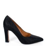 EMILIA - Czarne szpilki błyszczące na słupku