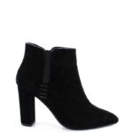 FRANCES- krótkie botki czarne na słupku