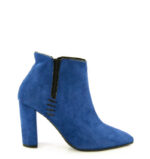 FRANCES- krótkie botki niebieskie na słupku