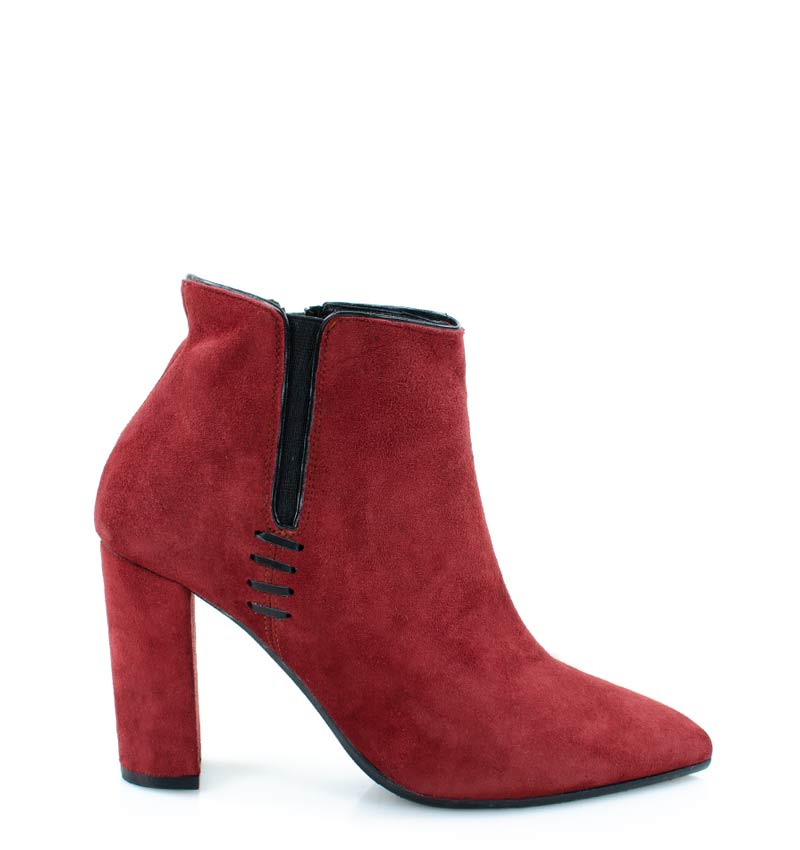 frances1-red.jpg FRANCES - Czerwone botki na słupku - obrazek 1