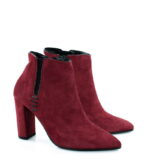 FRANCES- krótkie botki bordowe na słupku - obrazek 2