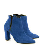 FRANCES- krótkie botki niebieskie na słupku - obrazek 2