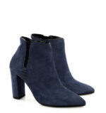FRANCES- krótkie botki granatowe na słupku - obrazek 2