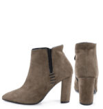 FRANCES - ciemno beżowe botki na słupku - obrazek 4