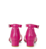 GINA - różowe sandałki na niskim obcasie - obrazek 6