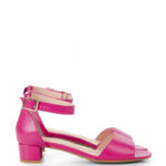 GINA - różowe sandałki na niskim obcasie