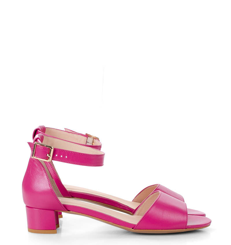 gina-fuksja5.jpg GINA - różowe sandałki na niskim obcasie - obrazek 1