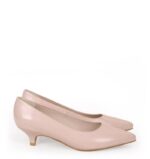 JESSICA - pudrowy róż szpilki niski obcas licowe