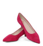 JESSICA - Szpilka różowe niski obcas zamsz - obrazek 4
