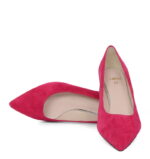 JESSICA - Szpilka różowe niski obcas zamsz - obrazek 5