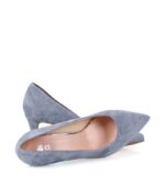 JOAN - Szaro-niebieskie szpilki, skóra zamszowa - obrazek 7