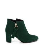 JUDITH - krótkie botki ciemno zielone na słupku