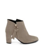 JUDITH - krótkie botki beżowe na słupku - obrazek 4