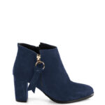 JUDITH - krótkie botki granatowe na słupku