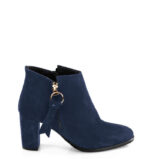 JUDITH - krótkie botki granatowe na słupku