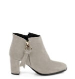 JUDITH - krótkie botki jasno szare na słupku