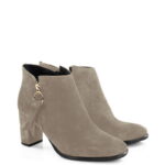 JUDITH - krótkie botki beżowe na słupku