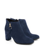 JUDITH - krótkie botki granatowe na słupku - obrazek 2