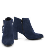 JUDITH - krótkie botki granatowe na słupku - obrazek 3
