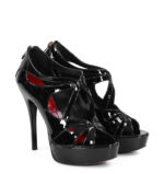 KATARIINA - Czarne sandały na platformie i wysokiej szpilce - obrazek 2