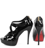 KATARIINA - Czarne sandały na platformie i wysokiej szpilce - obrazek 6