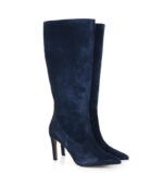 KATE - granatowe kozaki do kolana (szeroka cholewka) - obrazek 2