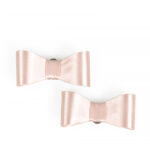 Kokardka różowa jasna satyna