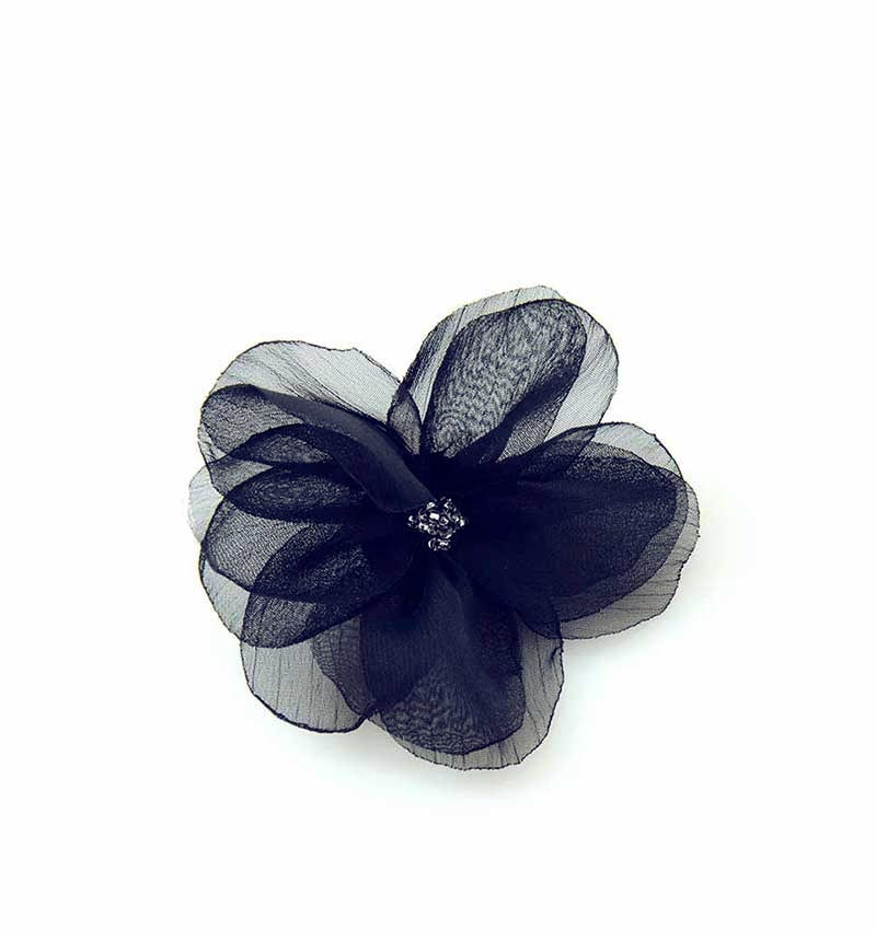 kwiat-granat1.jpg Klipsy do butów szyfonowy kwiat granatowy - obrazek 1