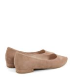 LAIA - Baleriny beżowe zamszowe skóra nosek w szpic - obrazek 3
