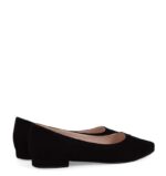 LAIA - Czarne baleriny zamszowe skóra nosek w szpic - obrazek 3