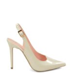 LARISSA - Szpilki ecru z odkrytą piętą