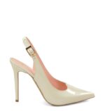 LARISSA - Szpilki ecru z odkrytą piętą