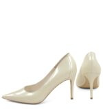 LILY- Ecru perła szpiki z ozdobną piętą - obrazek 6