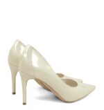 LILY- Ecru perła szpiki z ozdobną piętą - obrazek 3