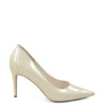 LILY- Ecru perła szpiki z ozdobną piętą