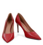 LILY- Czerwone licowe szpiki z ozdobną piętą - obrazek 5