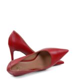 LILY- Czerwone licowe szpiki z ozdobną piętą - obrazek 4