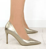 LILY- Złote licowe szpiki z ozdobną piętą - obrazek 7