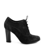 LIZZY - Czarne botki do kostki na słupku