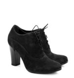 LIZZY - Czarne botki do kostki na słupku - obrazek 2