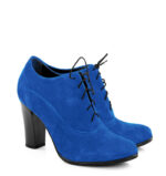 LIZZY - Niebieskie botki do kostki na słupku - obrazek 2