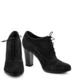 LIZZY - Czarne botki do kostki na słupku - obrazek 3