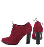 LIZZY - Bordowe botki do kostki na słupku - obrazek 4