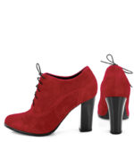 LIZZY - Czerwone botki do kostki na słupku - obrazek 4