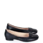 LORA - Czarne mokasyny (baleriny)