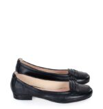 LORA - Czarne mokasyny (baleriny)