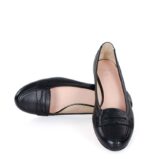 LORA - Czarne mokasyny (baleriny) - obrazek 4