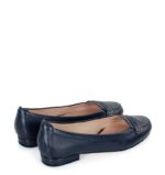 LORA - Granatowe baleriny licowa skóra - obrazek 5