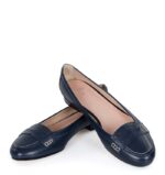 LORA - Granatowe baleriny licowa skóra - obrazek 4