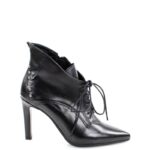 MARY - Czarne botki krótkie na szpilce